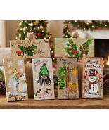 Collectors Hand-Painted Christmas Tile Set- Cozy Rustic Decor by Heaven ... - $55.00