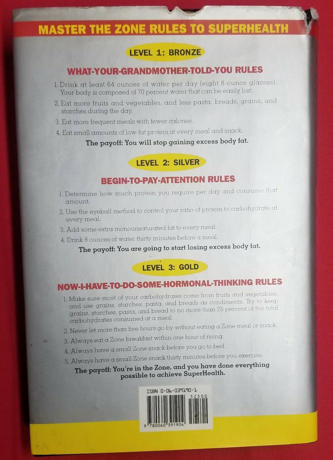 Mastering the Zone The Next Step in Achieving SuperHealth Fat Loss Barry Sears Item image 8