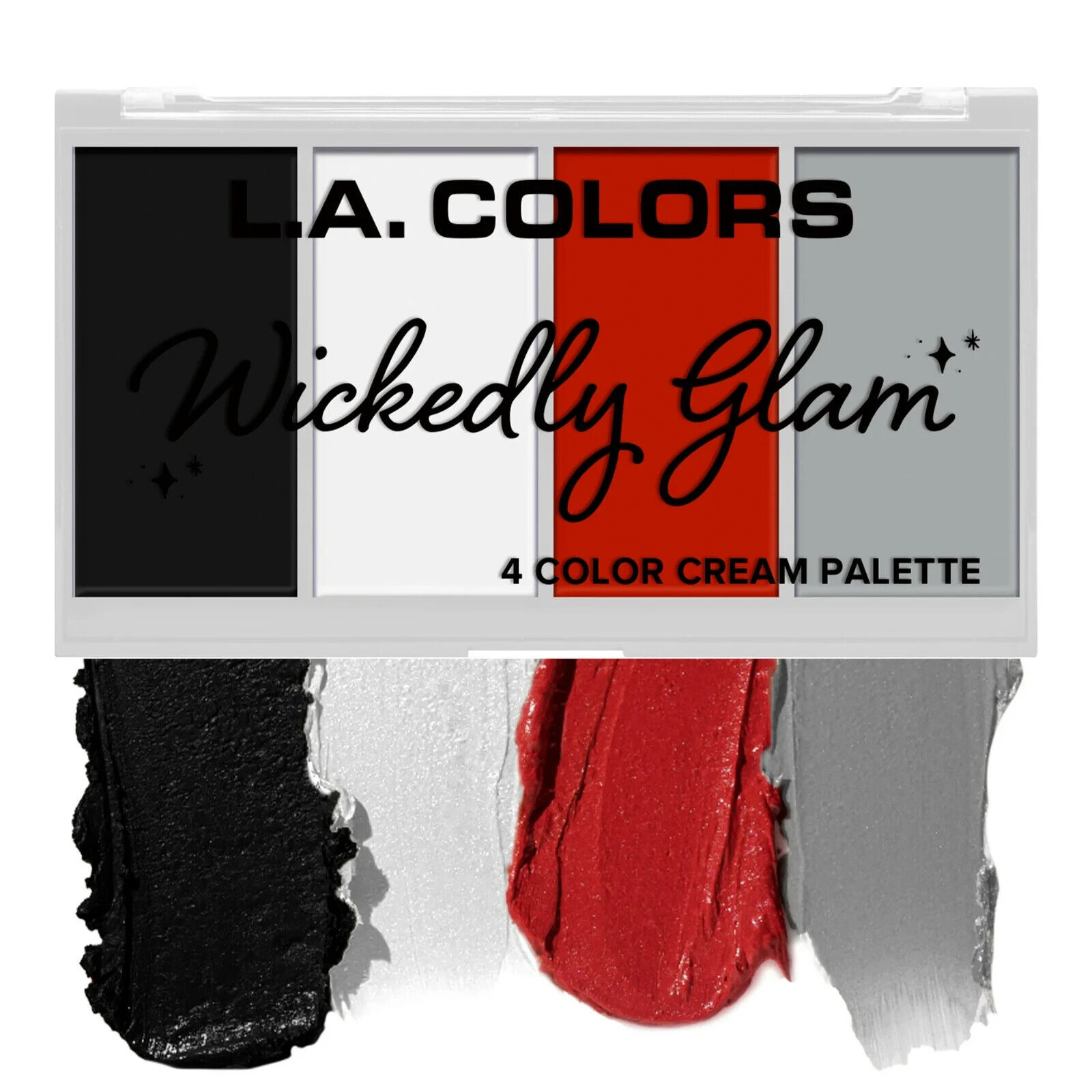 L.A. COLORS Wickedly Glam, Multi-Use 4 Color Cream Palette, Face &amp; Eye, ... - $7.69