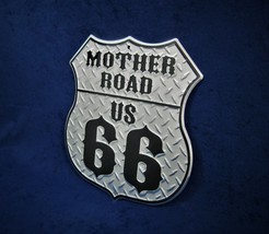RT 66 MOTHER ROAD Shield *US MADE* Embossed Metal Sign Man Cave Garage B... - $18.95