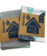 Norwex Basic Package EnviroCloth Teal w/Dark Trim + Window Cloth Leaf New - $46.08 CAD