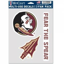 3.5&quot; florida state seminoles ncaa college team logo fan pack decal set usa made - £15.97 GBP