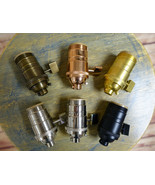 Solid Brass Uno Threaded Light Socket, Vintage Knob, Shade Fitters Sold ... - $13.78