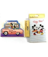 NIP Vintage Disney Gibson Mickey Minnie Set Of Two 8 Pack Party Invitations - $14.35 CAD