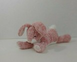 Mary Meyer rose pink white bunny rabbit small Plush lying down laying used - $10.39