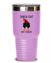 Chickens Tumbler Check Out My Cock LtPurple-T-30oz  - £24.17 GBP