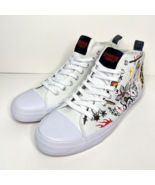 Stranger Things Hellfire Club Mens US 10 Akedo White High Top Shoes Snea... - £94.33 GBP