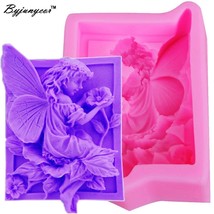 Fairy Flower Silicone Mold Fondant Cake Chocolate Candy Soap Clay Resin Mould - £8.18 GBP