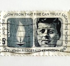 John.F Kennedy Stamp JFK Presidential Used The Glow From That Fire 1960s - £23.59 GBP