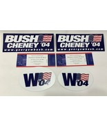 2004 BUSH CHENEY - W 04 Flag Bumper Stickers Republican +2 Tickets Dayto... - $188.16 MXN