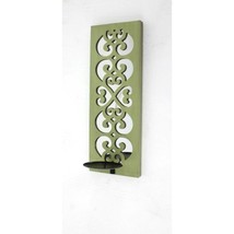 17&quot; X 6&quot; X 5&quot; Green, Wood, Mirror - Candle Holder Sconce - £73.31 GBP