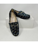 CAbi Womens Carnaby Navy Blue Floral Velvet Loafer  #6005 Size 7 NEW - £31.24 GBP