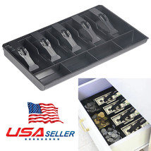 16&quot; Cash Coin Register Money Drawer Storage Box With 5 Bill 4 Coin Tray ... - $38.99