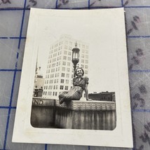 Vintage Photograph 1937 Pretty Young Woman Posing And Smiling Location U... - $6.29