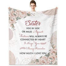 Christmas Sisters Gifts From Sister, Sister Gifts Blanket 60&quot;X50&quot;, Xmas Gifts Fo - £39.33 GBP