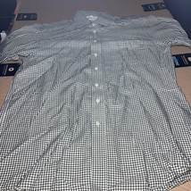 Roundtree &amp; York Gold Label Long Sleeve Shirt 16/34 Non-iron EZ Wash Check Plaid - £11.60 GBP