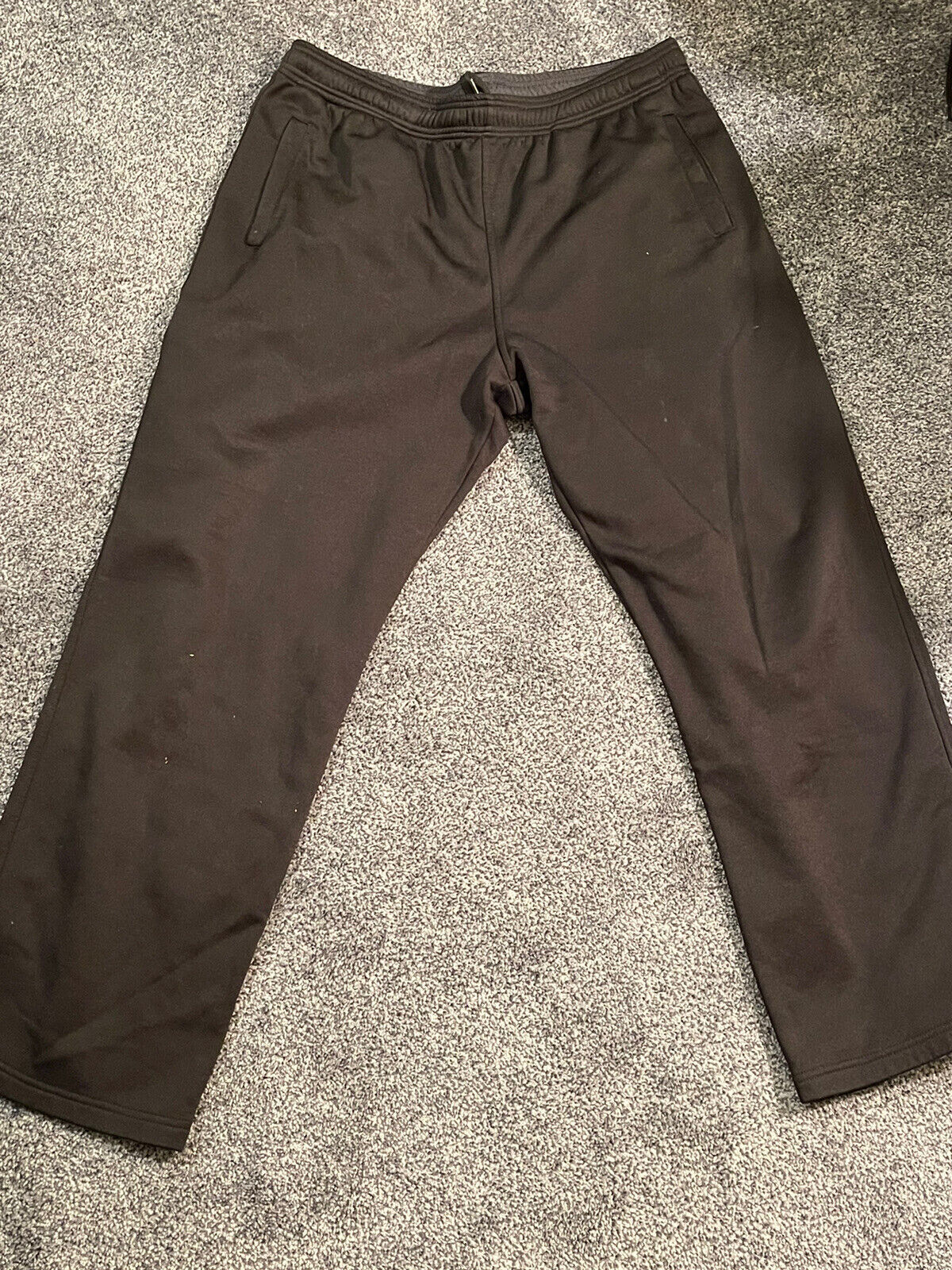 Reebok Black Pants joggers Sweatpants size Large mens two front pockets - $8.00