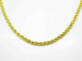 Milor Designer Italy 3.5mm Wide Rope Chain Necklace 14k Gold 22&quot; Long 6.9 Grams - £695.69 GBP