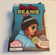 Knitting Kit Pom Pom Beanie Hat Ages 10 + - £10.95 GBP