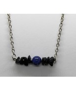 Obsidian with ___ Crystal Necklace - $207.05 MXN