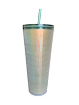 NEW Starbucks Mermaid Tail Cold Tumbler 24oz Iridescent Matte Cup/ Tumbler - $23.02