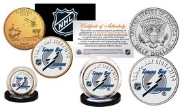 Tampa Bay Lightning 2-Coin Set Jfk Half Dollar &amp; Gold State Quarter Nhl Licensed - £8.27 GBP