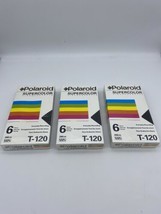 3 Polaroid Supercolor Blank Video Cassette VHS Tapes T-120 Lot of 3 (SEA... - $15.00