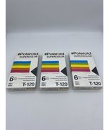3 Polaroid Supercolor Blank Video Cassette VHS Tapes T-120 Lot of 3 (SEA... - $284.31 MXN