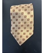 Vitorofolo 100% Silk Made in Italy Tie Men&#39;s Yellow Brown - $18.95 CAD