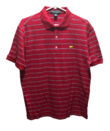 Masters Golf Augusta Georgia 60&#39;s Two-Ply Pima Cotton Red Striped Polo S... - $13.51