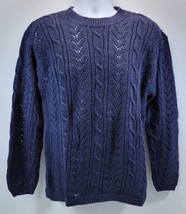 Woman Tian Collections Blue Knit Pullover Sweater Small - £11.67 GBP