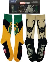 Marvel Studios Disney+ LOKI  Novelty Adult Socks (Shoe Size 6-12) 2 Pairs - NWT - $10.88