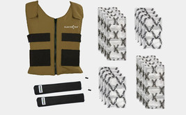 New Glacier Tek Sports Cool Vest &amp; Cooling Packs Booster Bundle Mountain Brown - £225.49 GBP