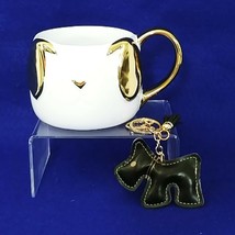 Coffee Tea Mug Dog Puppy Modern Expressions Mug and Keychain Leather Sco... - $25.30