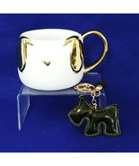 Coffee Tea Mug Dog Puppy Modern Expressions Mug and Keychain Leather Sco... - £19.90 GBP