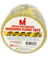 Social Distancing Warning Floor Tape &quot; Stand Here 6 FT   3&#39;&#39; X 108&#39; [e-10]x - $183.98 MXN