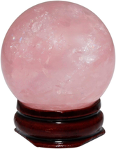 Healing Crystal Natural Pink Rose Quartz Gemstone 2&quot;(50Mm) Ball Divin - £50.35 GBP