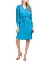New Anne Klein Blue Fit And Fisre Belted Dress Size Xl $129 - £70.52 GBP