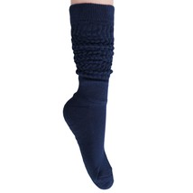 AWS/American Made Cotton Slouch Boot Socks Shoe Size 5 to 10 (Navy 1 Pair) - £6.88 GBP