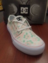   DC Girl&#39;s Youth #7 Trase TX Skate Shoe Floral Design Canvas NEW With b... - $42.72