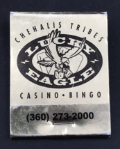 Chehalis Tribe&#39;s Lucky Eagle Casino Bingo Gold Foil Matchbook Rochester WA - £10.95 GBP