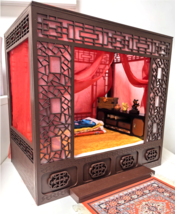 1:6 Chinese Ancient court style Bed for 1/6 Scale Dollhouse / Art / Deco... - $181.86 MXN+
