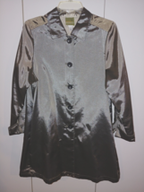 VTG. MARALYCE FERREE LADIES GREEN IRIDESCENT PLEAT BACK 3/4-LENGTH COAT-... - £35.79 GBP