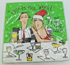 20 Christmas Beverage Napkins &quot;Joy to the World&quot; Made in Germany NEW SEALED - £7.77 GBP