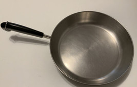 Revere Ware 1801 Stainless Steel 10″ Skillet Clinton Illinois- Vintage Cookware - £18.17 GBP