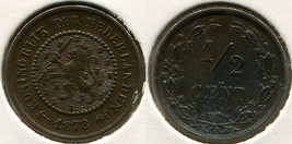 Netherlands. 1/2 Cent. 1878 (Coin KM#109. aUnc) - £46.67 GBP