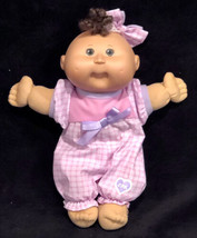 2005 Play Along Cabbage Patch Kid Brn Hair Green Eyes W/Pink Outfit 11” Tall - £21.35 GBP