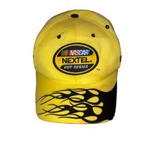 Nascar Nextel Cup Series Sprint Yellow Hat W/ Flame Bill Adjustable - $150.74 MXN