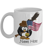 FUNNY PENGUIN Mug Patriot Gift Hillbilly Mug USA Proud Gift Patriot Coffee Cup F - $15.57