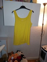 Ladies yellow vest top size 14 in very good condition - £5.93 GBP